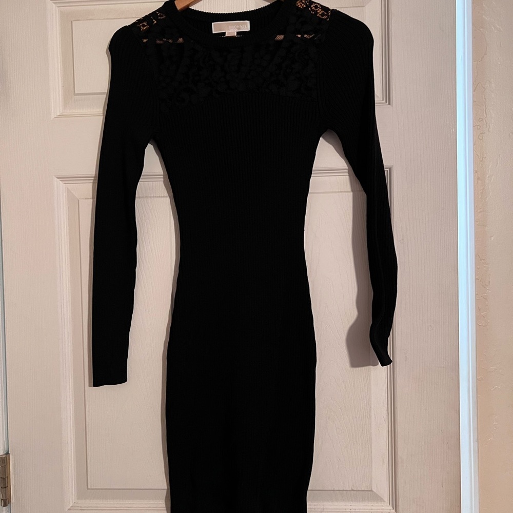 Micheal kors black knitted dress